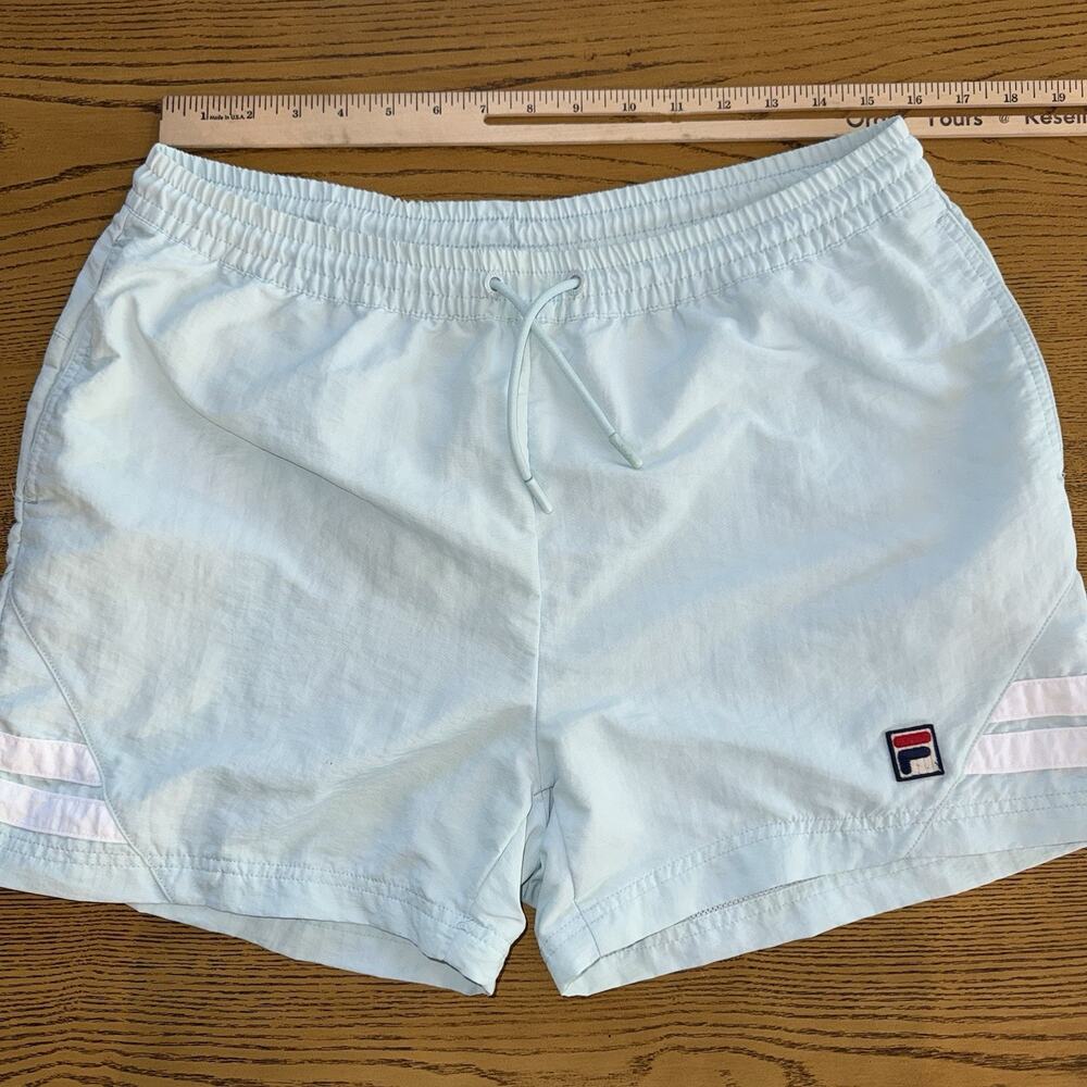 Vintage style FILA Artoni Swim Shorts Mesh Lined Sz XL Skyway Green EUC Logo